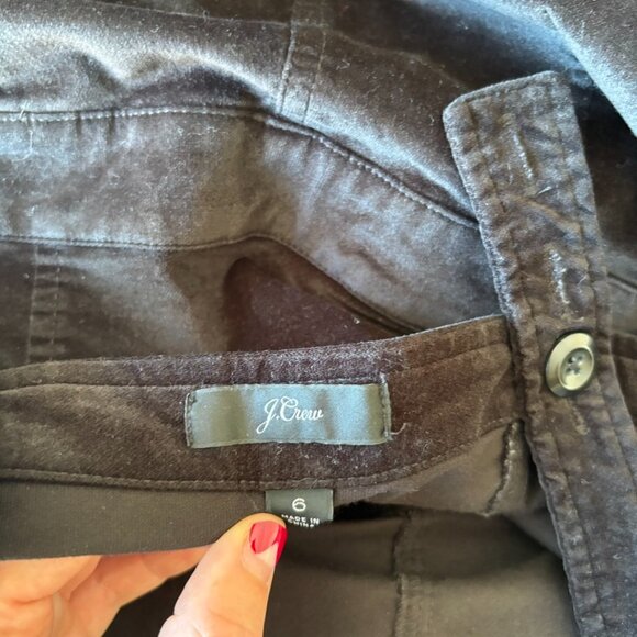 J. Crew Stretch Velvet Overalls - Picture 5 of 7